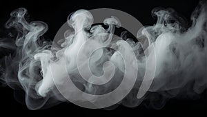 smoke, fog, haze , on a completely black background for overlaying the screen