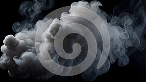 smoke, fog, haze , on a completely black background for overlaying the screen