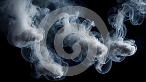 smoke, fog, haze , on a completely black background for overlaying the screen