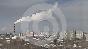 Smoke and fog over the city