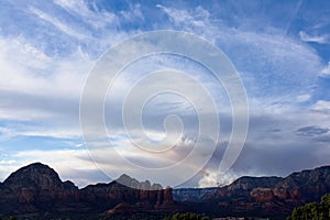 Smoke from a forest fire near Sedona, Arizona