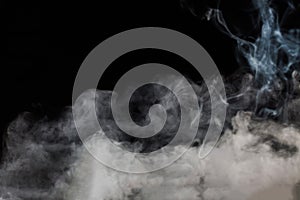 Smoke fragments on a background