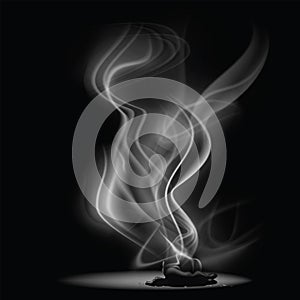 Smoke from frankincense vector illustration