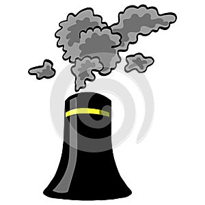 Smoke Industry Factory Chimney Smokestacks Air Pollution Environmental Danger Vector Illustration