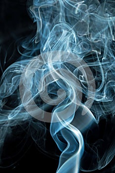 Smoke isolated on a black background