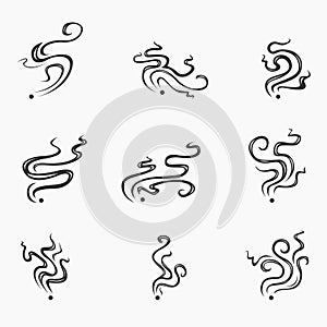 Smoke Line Icon - Vector