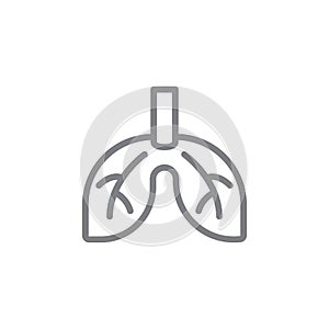 Smoke lungs outline icon. Elements of smoking activities illustration icon. Signs and symbols can be used for web, logo, mobile