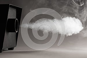 Smoke machine in action