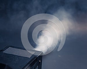 Smoke machine in action