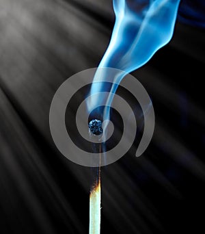 Smoke from a match that was just put out