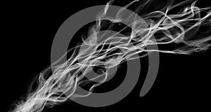 Smoke. Modern abstract wide background, design of thin neon threads, gradient wave of lines, strip, texture bright glow