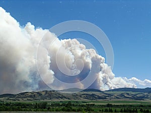 Smoke from a Montana wildfire June 2013 photo