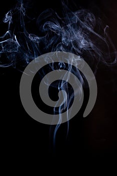 Smoke motion on black background