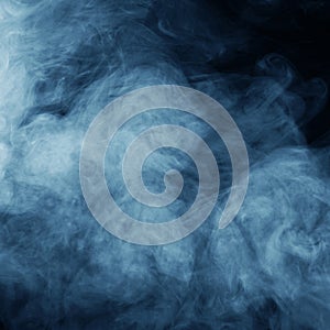 Smoke over black background. Fog or steam texture.