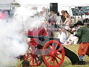 Smoke over the gun