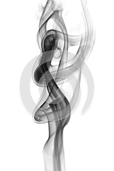 The smoke by paper burn in black and white color