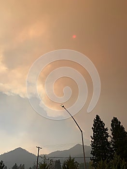 Smoke Plume Nearby Janesville, CA photo