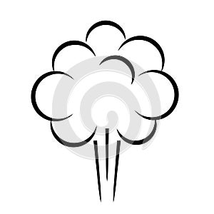 Smoke puff cloud icon photo