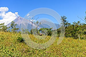 Smoke puffs from Fuego volcano photo