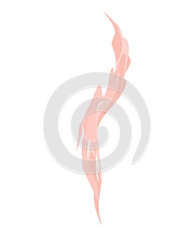 Smoke red Acidic isolated. Chemical evaporation. Vector illustration