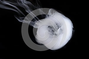 Smoke Ring on Black Background