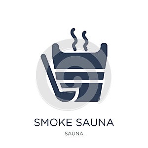 Smoke sauna icon. Trendy flat vector Smoke sauna icon on white b