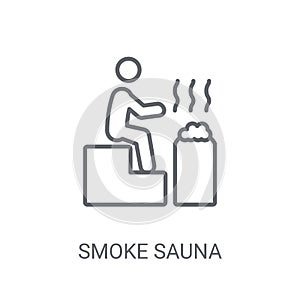 Smoke sauna icon. Trendy Smoke sauna logo concept on white backg