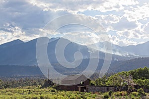 Smoke from the Schultz Fire near Flagstaff, Arizona.