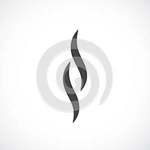 Smoke silhouette vector icon