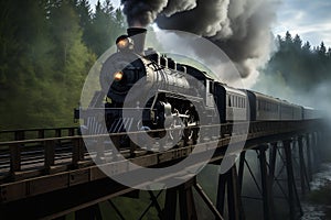 Smoke and Spooks: A Haunting Journey Across the Train Bridge photo
