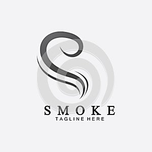 Smoke steam icon logo illustration isolated on white background,Aroma vaporize icons. Smells vector line icon, hot aroma, stink or