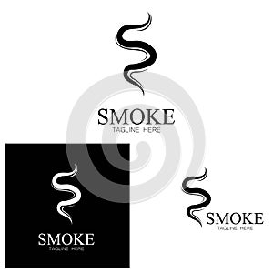 Smoke steam icon logo illustration isolated on white background Aroma vaporize icons. Smells vector line icon  hot aroma  stink or