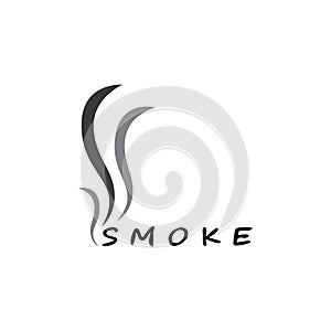 Smoke steam logo vector template illustration