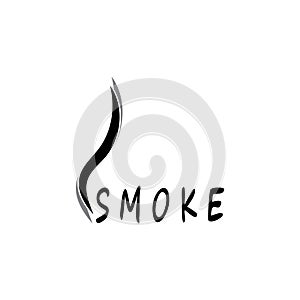 Smoke steam logo vector template illustration