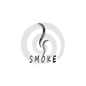 Smoke steam logo vector template illustration