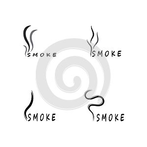 Smoke steam logo vector template illustration