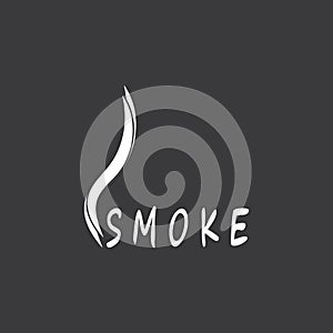 Smoke steam logo vector template illustration