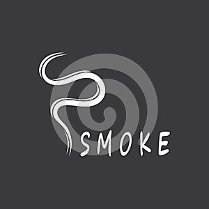 Smoke steam logo vector template illustration