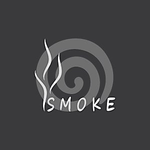 Smoke steam logo vector template illustration