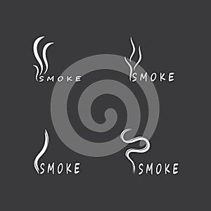 Smoke steam logo vector template illustration