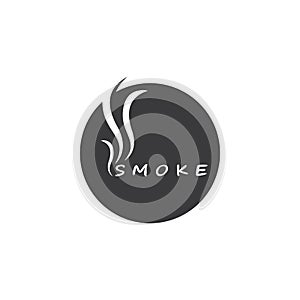 Smoke steam logo vector template illustration