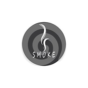 Smoke steam logo vector template illustration