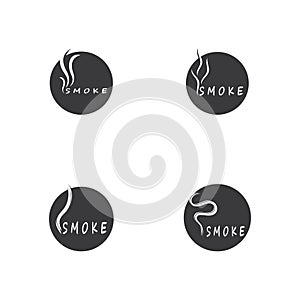 Smoke steam logo vector template illustration