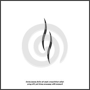 Smoke, vector icon on white isolated background