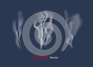 Smoke vectors on transparent background