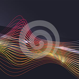 Smoke wave on dark background