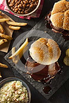 Smoked Barbecue Brisket Sandwich photo