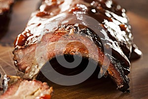 Smoked Barbecue Pork Spare Ribs