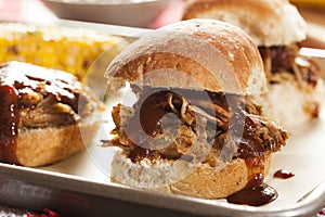 Smoked Barbecue Pulled Pork Sliders