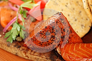 Smoked candied salmon